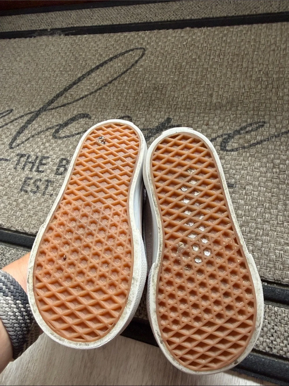 Vans- Beige Suede Velcro Kids Sneakers